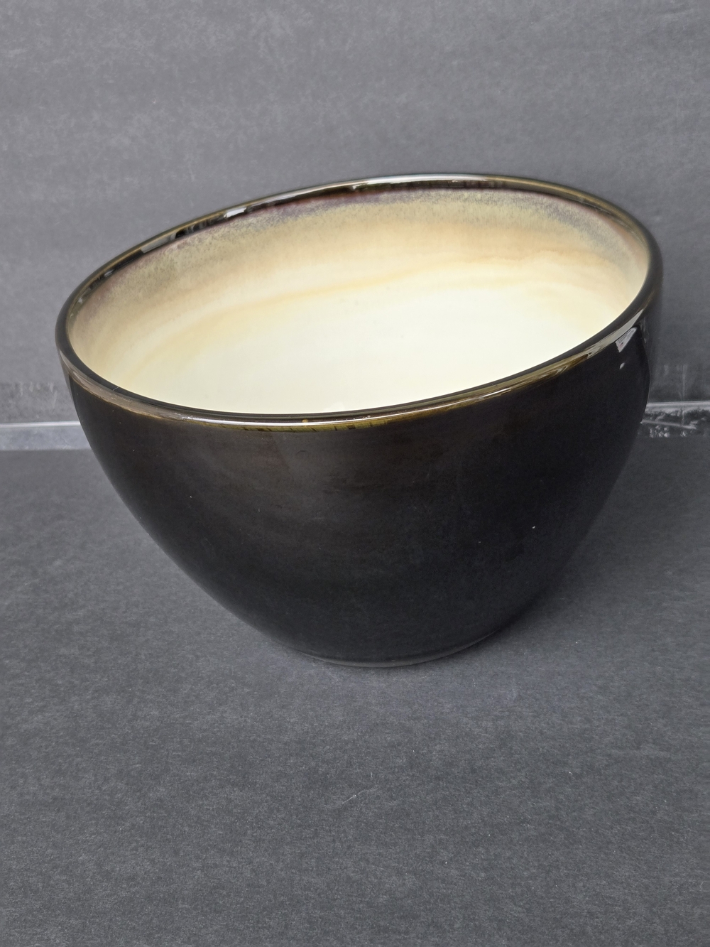 Sango Nova Black 4932 7" Mixing / Serving Bowl Stoneware Replacement Vintage